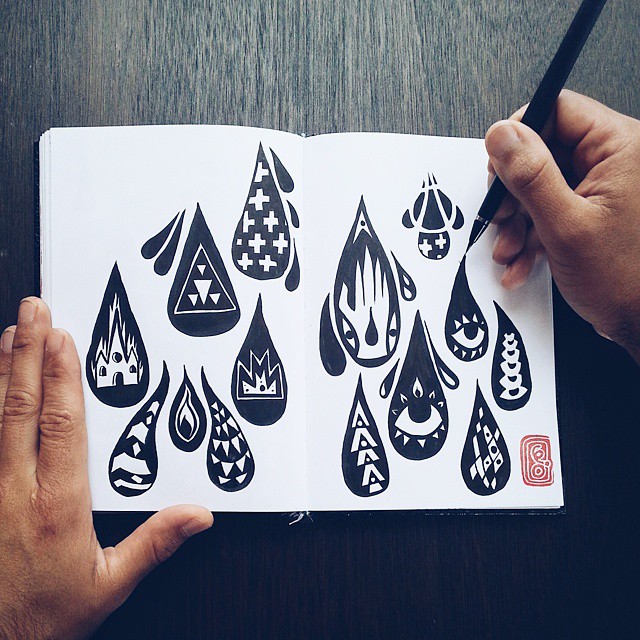 ink drops – wolfCat workshop